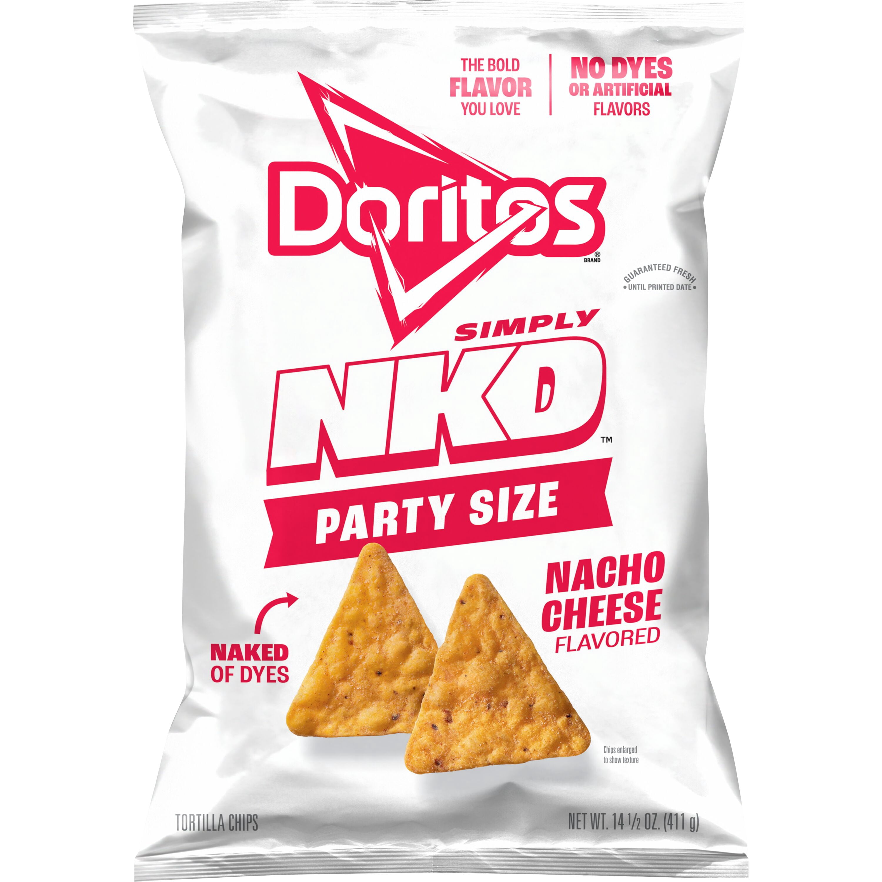 Doritos Simply NKD No Dyes No Artificial Flavors Nacho Cheese Tortilla ...