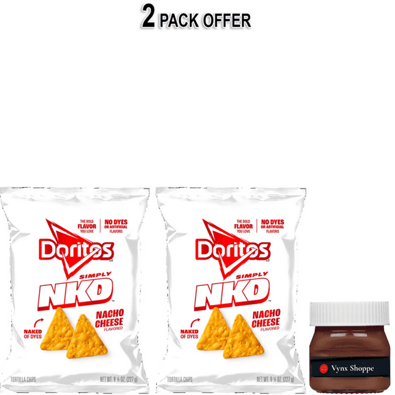 Doritos Simply NKD, No Dyes No Artificial Flavors Nacho Cheese Tortilla Chips Bag, 9.25 oz
