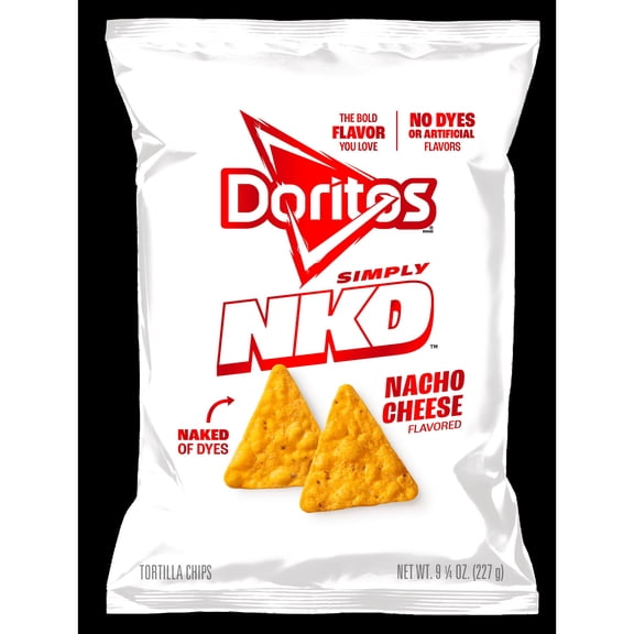 Doritos Simply NKD, No Dyes No Artificial Flavors Nacho Cheese Tortilla Chips Bag, 9.25 oz