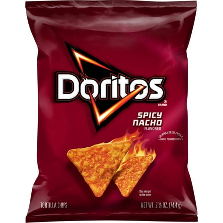 Doritos Spicy Nacho Flavor Tortilla Chips, 2.625 oz Bag