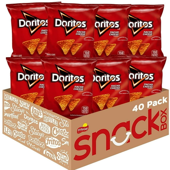 Doritos Spicy Nacho Flavored Tortilla Chips, 40 Count
