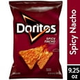thumbnail image 1 of Doritos Spicy Nacho Flavored Tortilla Chips, 9.25 oz Bag - 2 Pack, 1 of 6