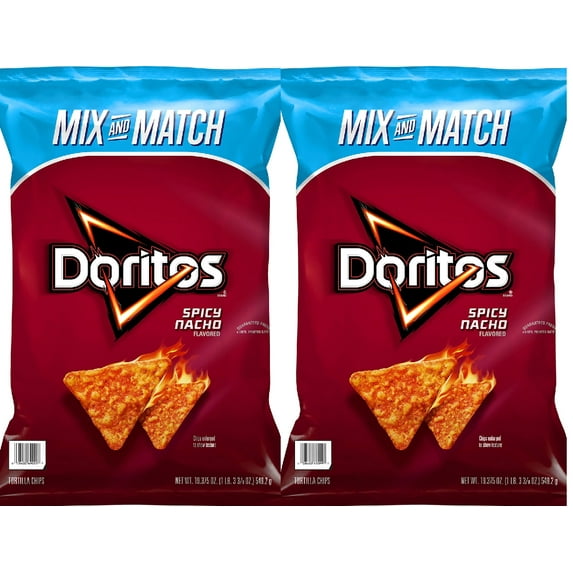 Doritos Spicy Nacho Tortilla Chips (19.375 oz.) pack of 2