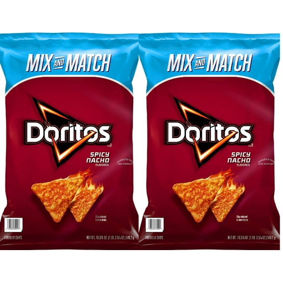 Doritos Spicy Nacho Tortilla Chips (19.375 oz.) pack of 2