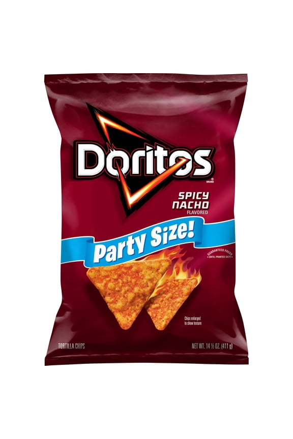 Tortilla Chips Spicy Nacho Flavored 14.5 ounce Bag