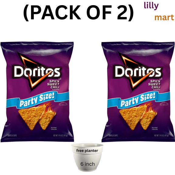 Doritos Spicy Sweet Chili Flavored Tortilla Chips 14.5 oz Bag (Pack Of 2)