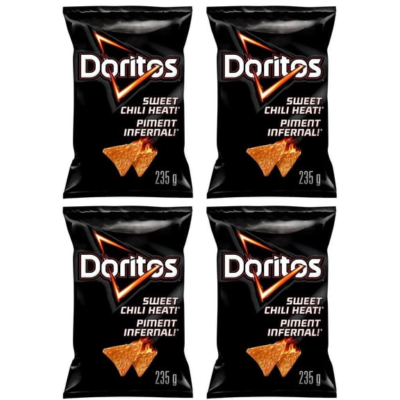 Doritos Sweet Chili Heat! Flavored Tortilla Chips, 235g (4 Pack)