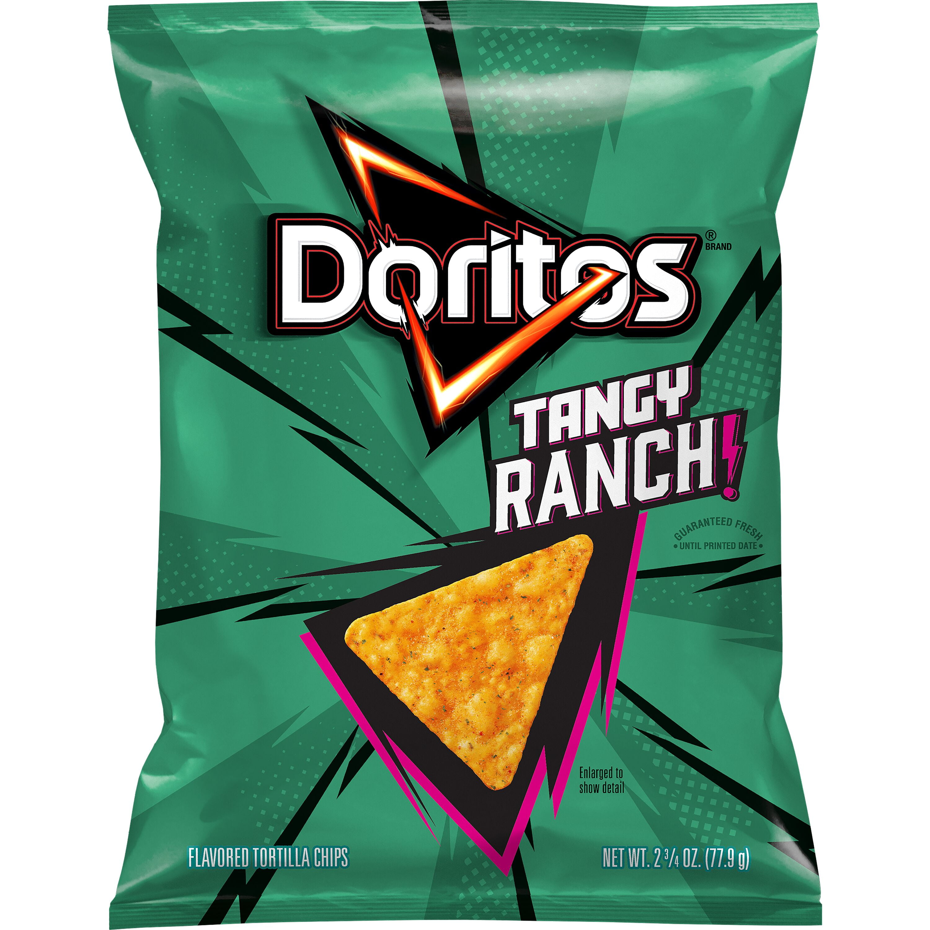 Doritos Tangy Ranch Flavored Tortilla Chips Snack Chips, 2.75oz Bag Single Pack