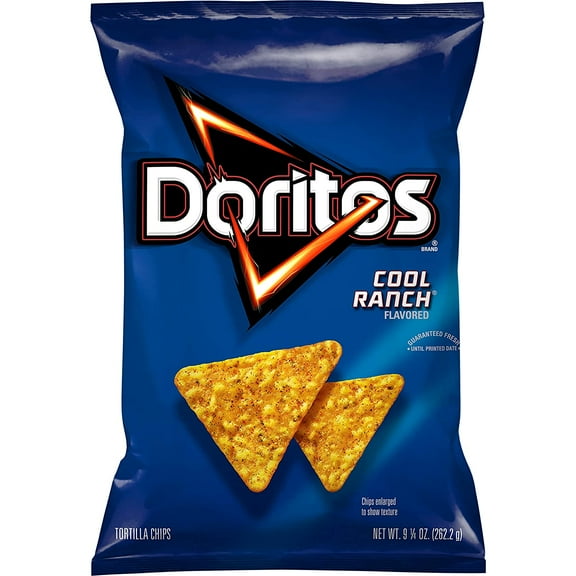 Doritos Tortilla Chips Cool Ranch Bag, 9.25 Oz ( PACK OF 2 )