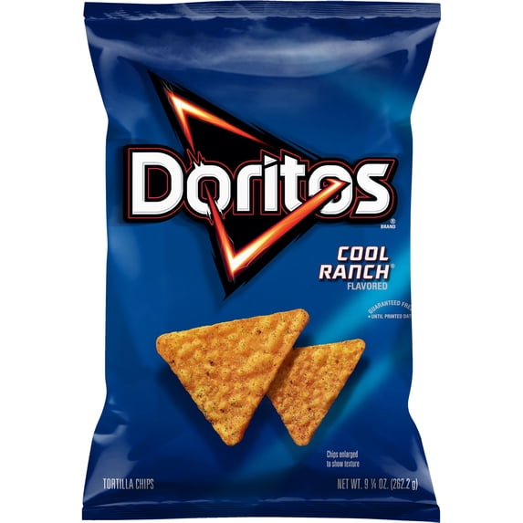 Doritos Tortilla Chips Cool Ranch Flavor Snack Chips, 9.25 oz Bag