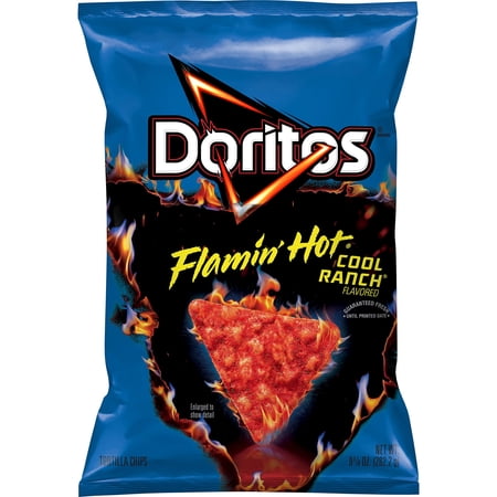 Doritos Tortilla Chips Flamin, Hot Cool Ranch, 9.25 Oz
