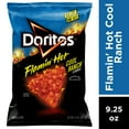 thumbnail image 1 of Doritos Tortilla Chips, Flamin' Hot Cool Ranch Flavored, 9.25 oz Bag, Snack Chips-Pack Of 6, 1 of 5