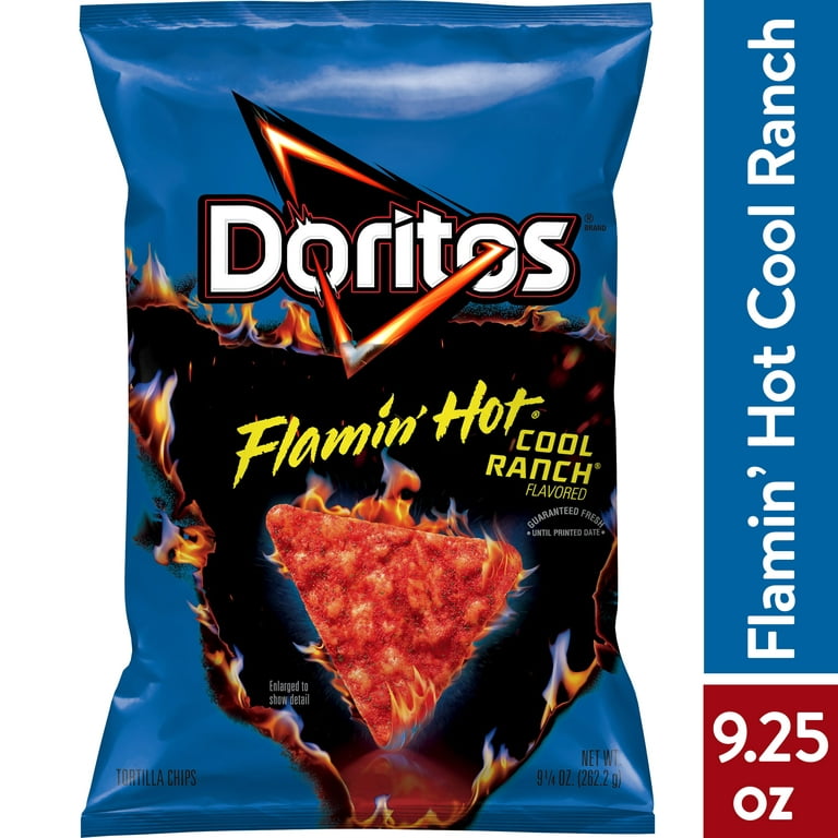 Doritos Flamin' Hot Tortilla Chips, Cool Ranch - 9.25 oz
