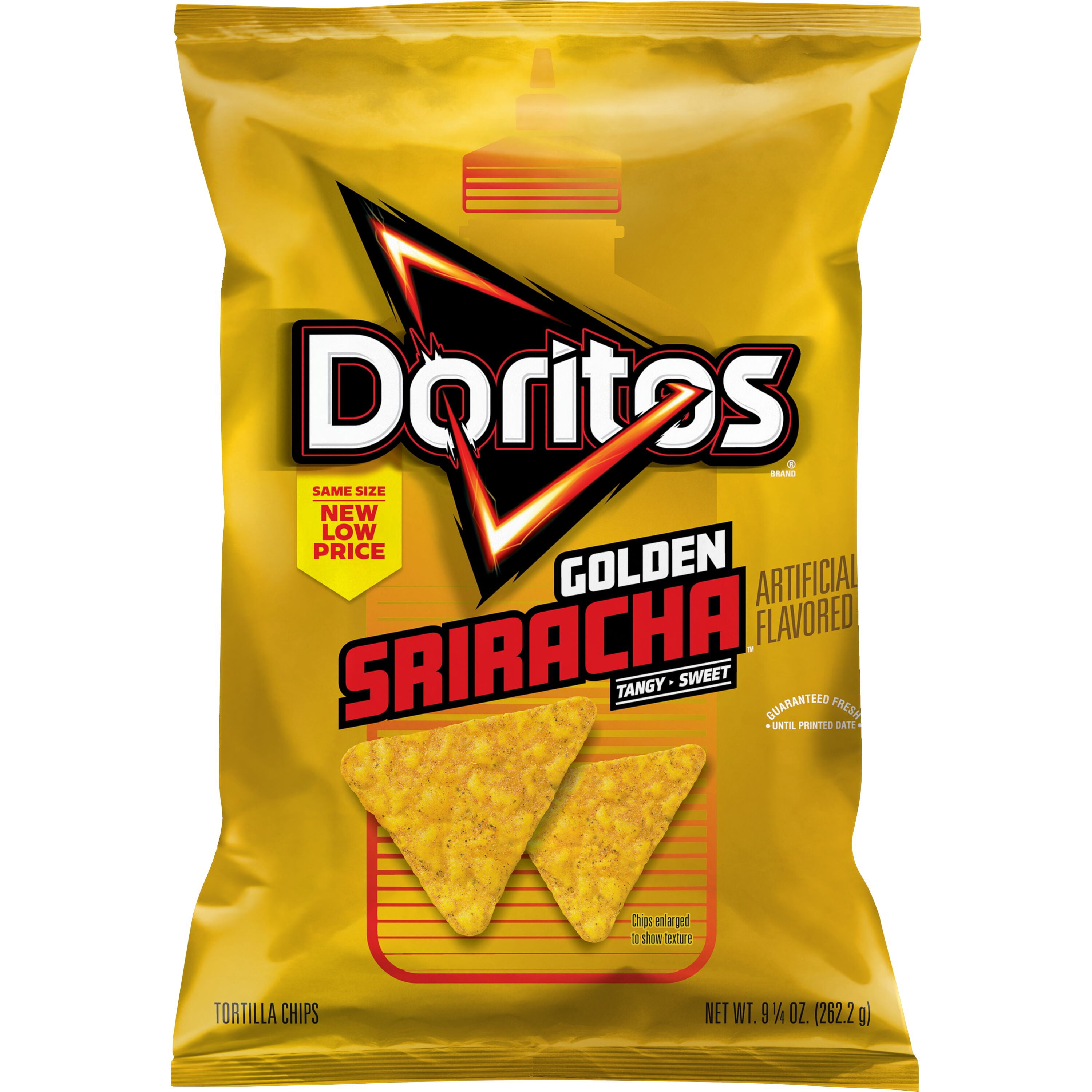 Doritos Tangy and Sweet Golden Sriracha Tortilla Chips, 9.25 Ounce