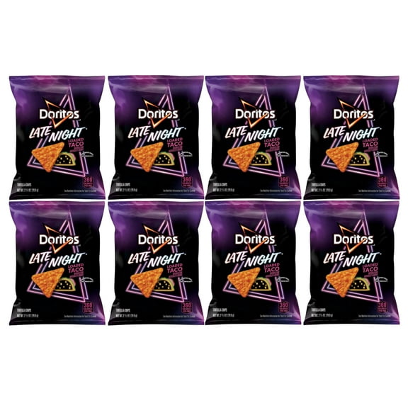 Doritos Tortilla Chips Late Night Loaded Taco, 2.5 Oz Bags, Pack of 8, Bundled By Shoppyway