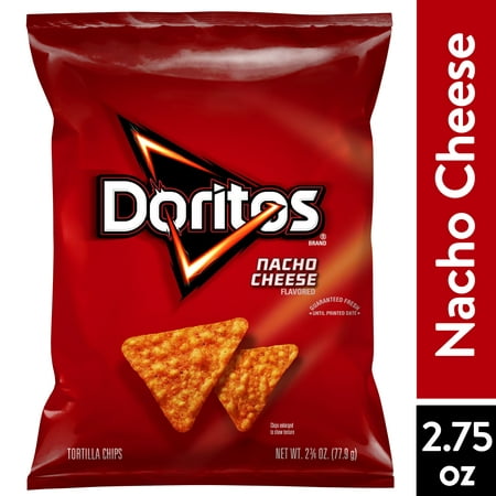 Doritos Tortilla Chips Nacho Cheese Flavored Snack Chips, 2.75 oz Bag