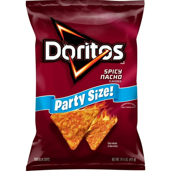 Doritos Tortilla Chips Spicy Nacho Flavored 14.5 ounce Bag ( 4 Pack )