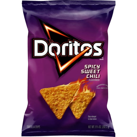 Doritos Tortilla Chips Spicy Sweet Chili Flavored Snack Chips, 9.25 Ounce Bag