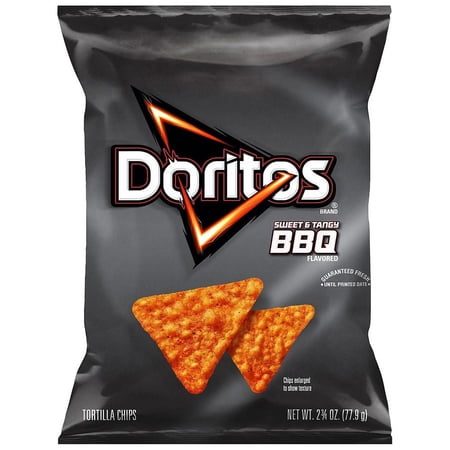 Doritos Tortilla Chips, Sweet & Tangy BBQ 2.75 Oz Pack of 2