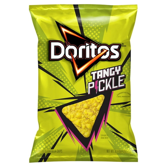 Doritos Tortilla Chips Tangy Pickle 9 1/4 Oz