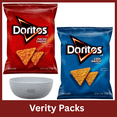 thumbnail image 1 of Doritos Tortilla Chips Variety Pack, Nacho Cheese & Cool Ranch Flavored Snack Chips, 2.625 oz Bags, Mini Variety Pack with Serving Bowl by OMA, 1 of 6
