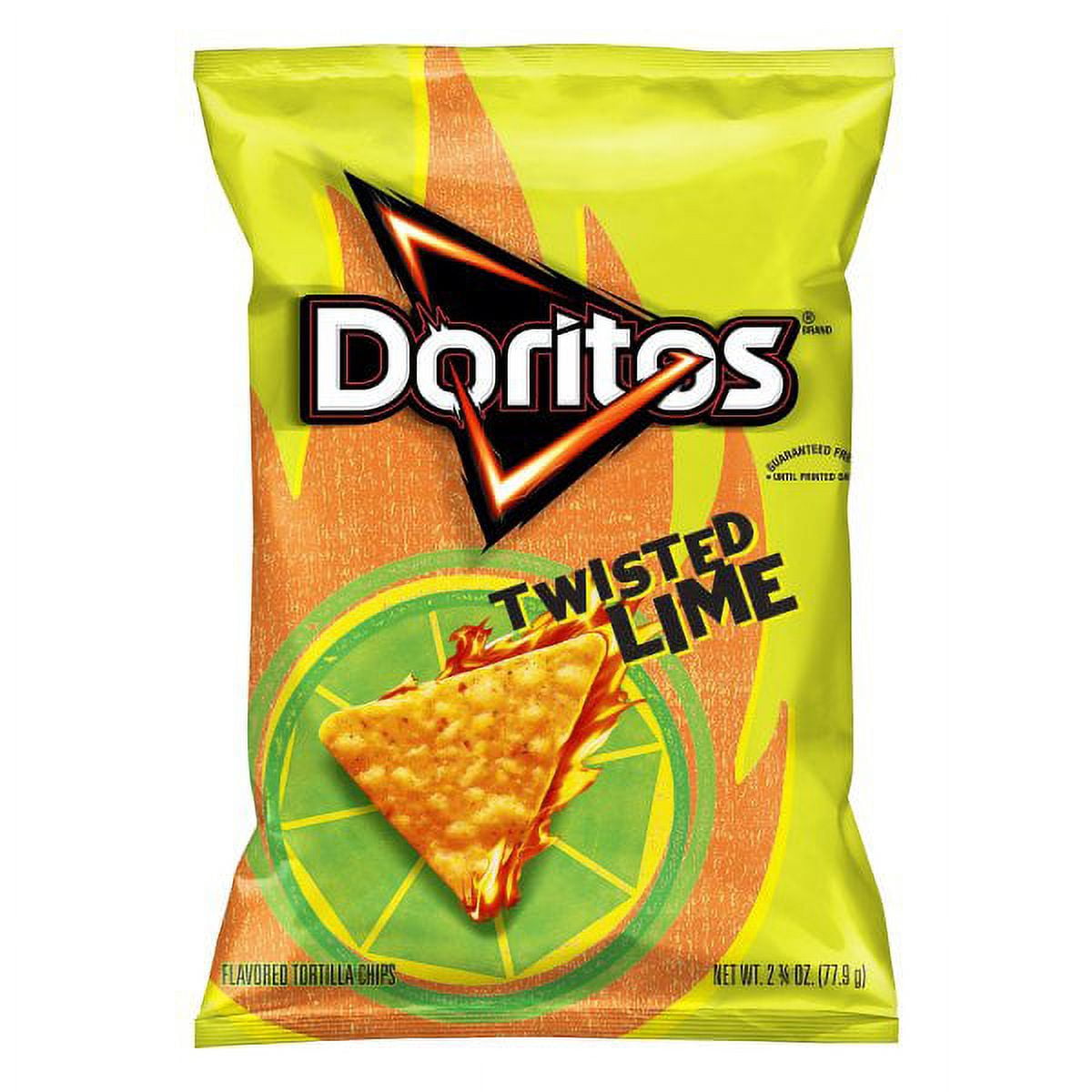 Doritos Twisted Lime Flavored Tortilla Chips Snacks, 2.75 Ounce Bag Single Pack