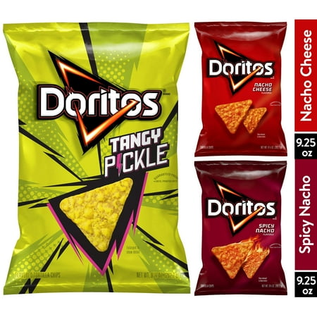 Doritos Vault Bundle featuring Tangy Pickle, Nacho Cheese, and Spicy Nacho