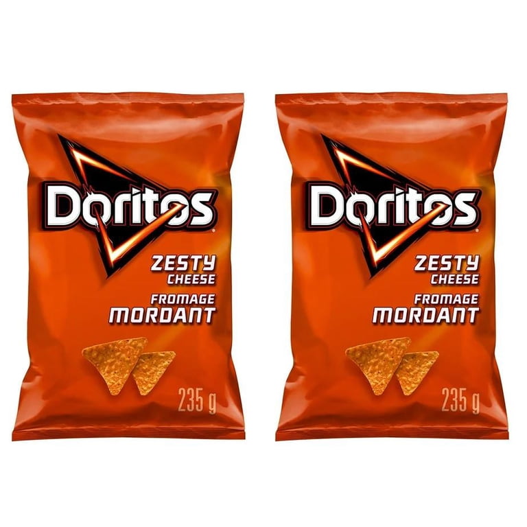 Doritos Zesty Cheese Flavored Tortilla Chips, 235g (2 Pack