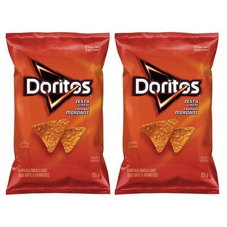 Doritos Zesty Cheese Tortilla Chips, 255g/9oz, 2Pack {Imported from