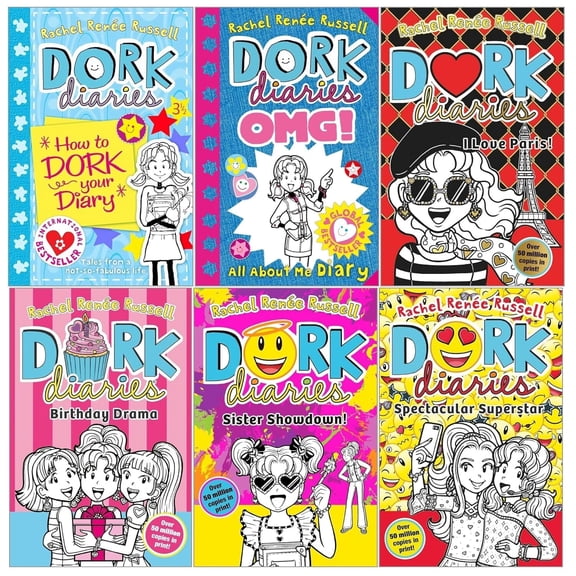 Dork Diaries Series By Rachel Renee Russell 6 Books Collection Set - Ages 9+ - Paperback