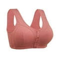 Dorkasm Bra for Women, Daisy Bra for Seniors Front Closure Button, Comfortable Convenient Cotton