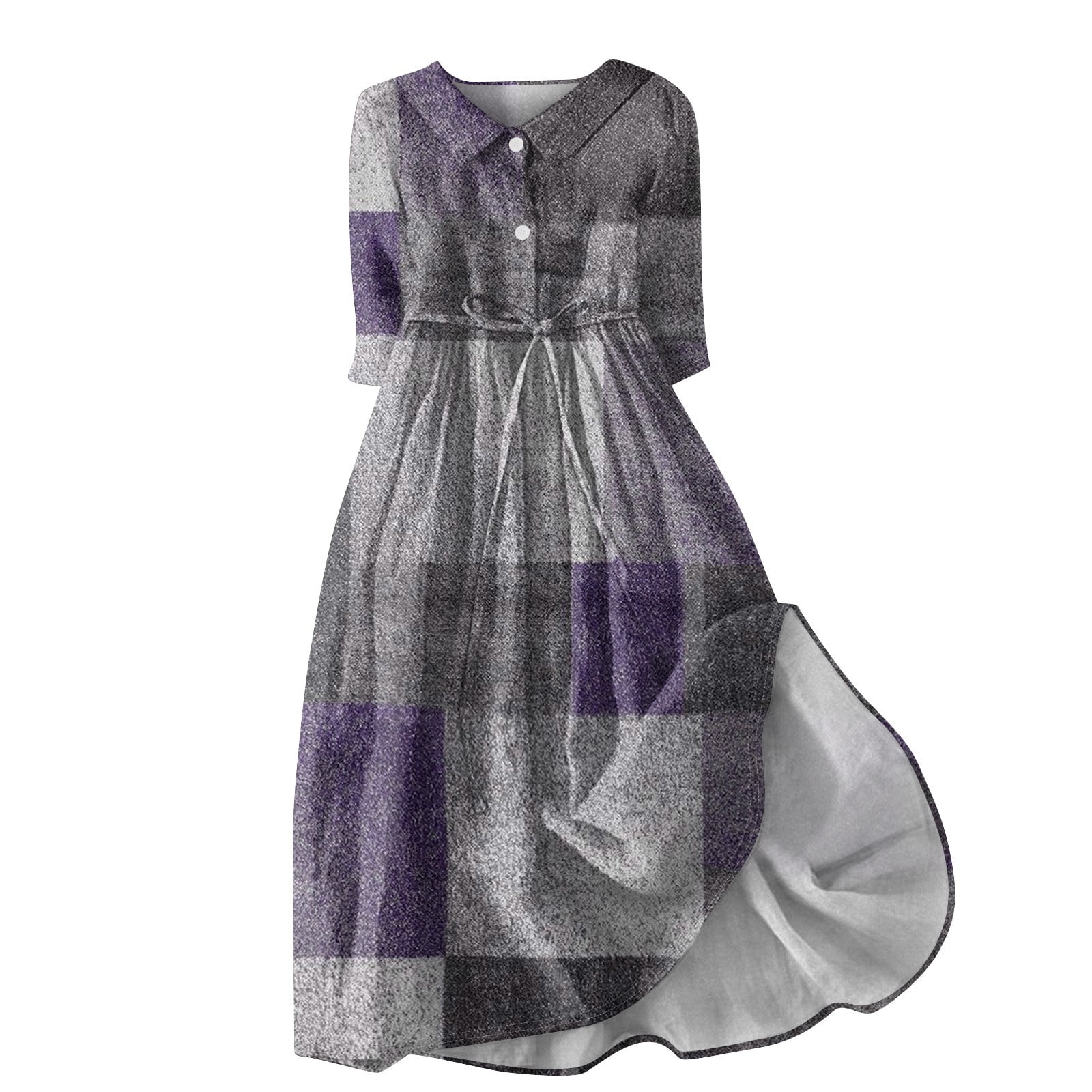 Dorkasm Casual Dresses for Women ALine LaceUp Button Down Womens