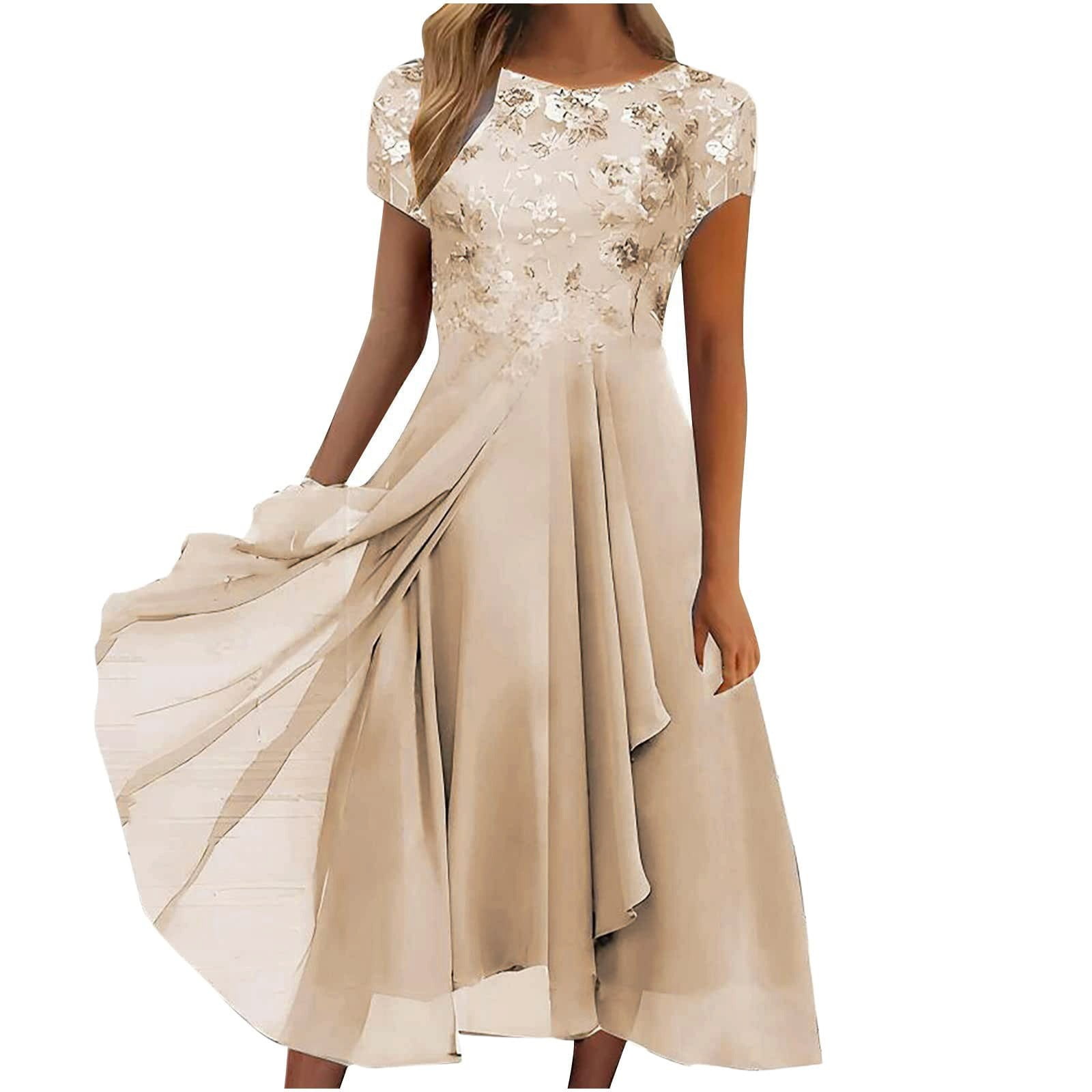 tea length gold mother of the bride dresses A-Line Tea Length Party Dress Cocktail Dress Wedding Guest Dress Mother of  the Bride Dress Half Sleeve Scoop Neck Elegant Party Wedding Guest Satin  Lace with Bow(s) Appliques 2026