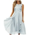 thumbnail image 1 of Dorkasm Cocktail Dresses for Women 2024 Mother of The Bride Dresses Tea Length Sleeveless Formal Chiffon Dresses White M, 1 of 6