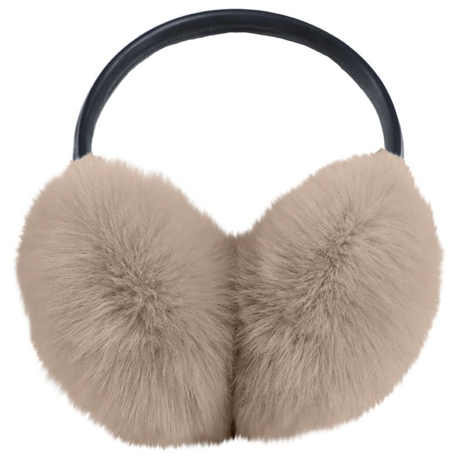 Dorkasm Ear Warmers Ear Muffs for Winter Winter Faux Rabbit Fur Big