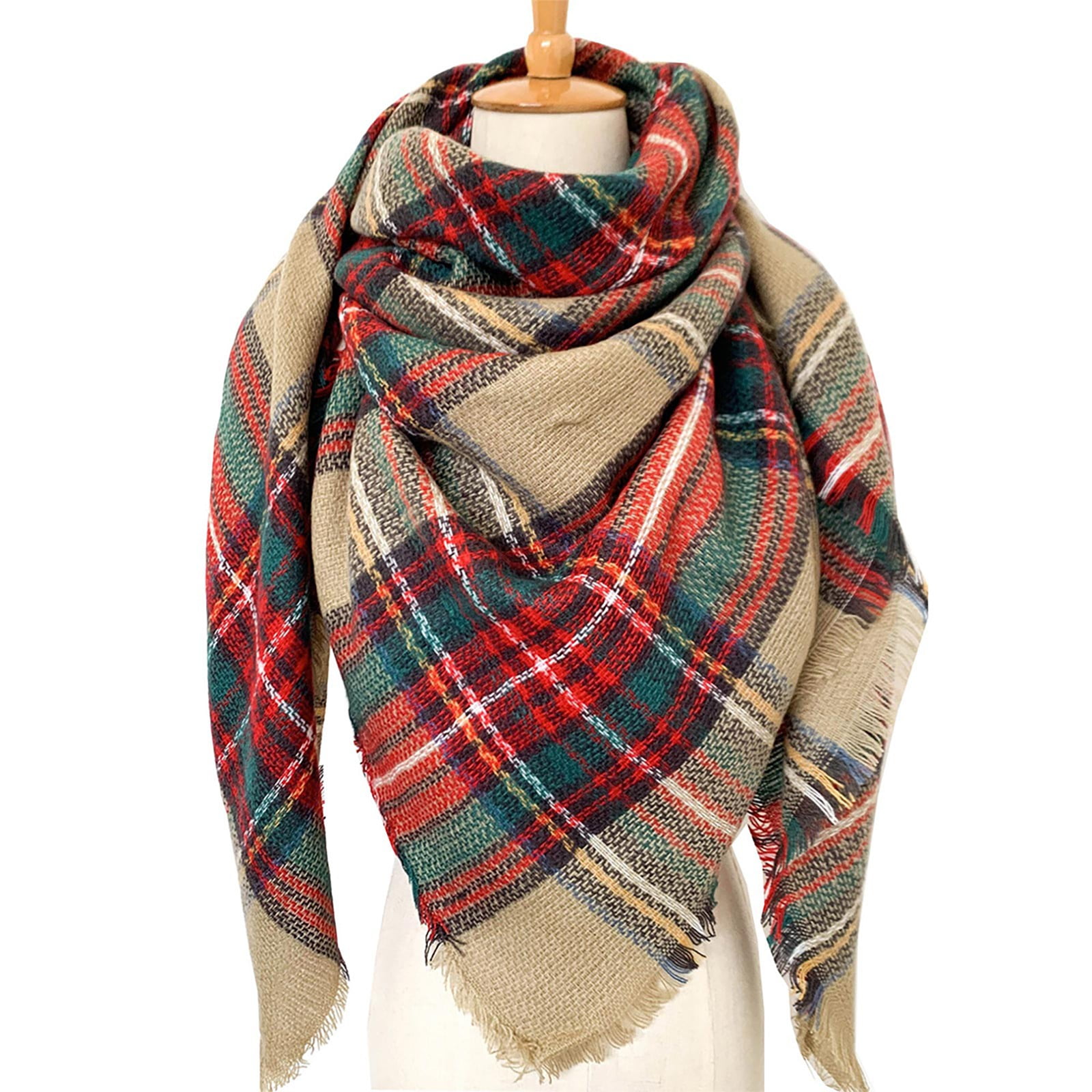 Dorkasm Fashion Scarf for Women Square Scottish Tartan Cozy