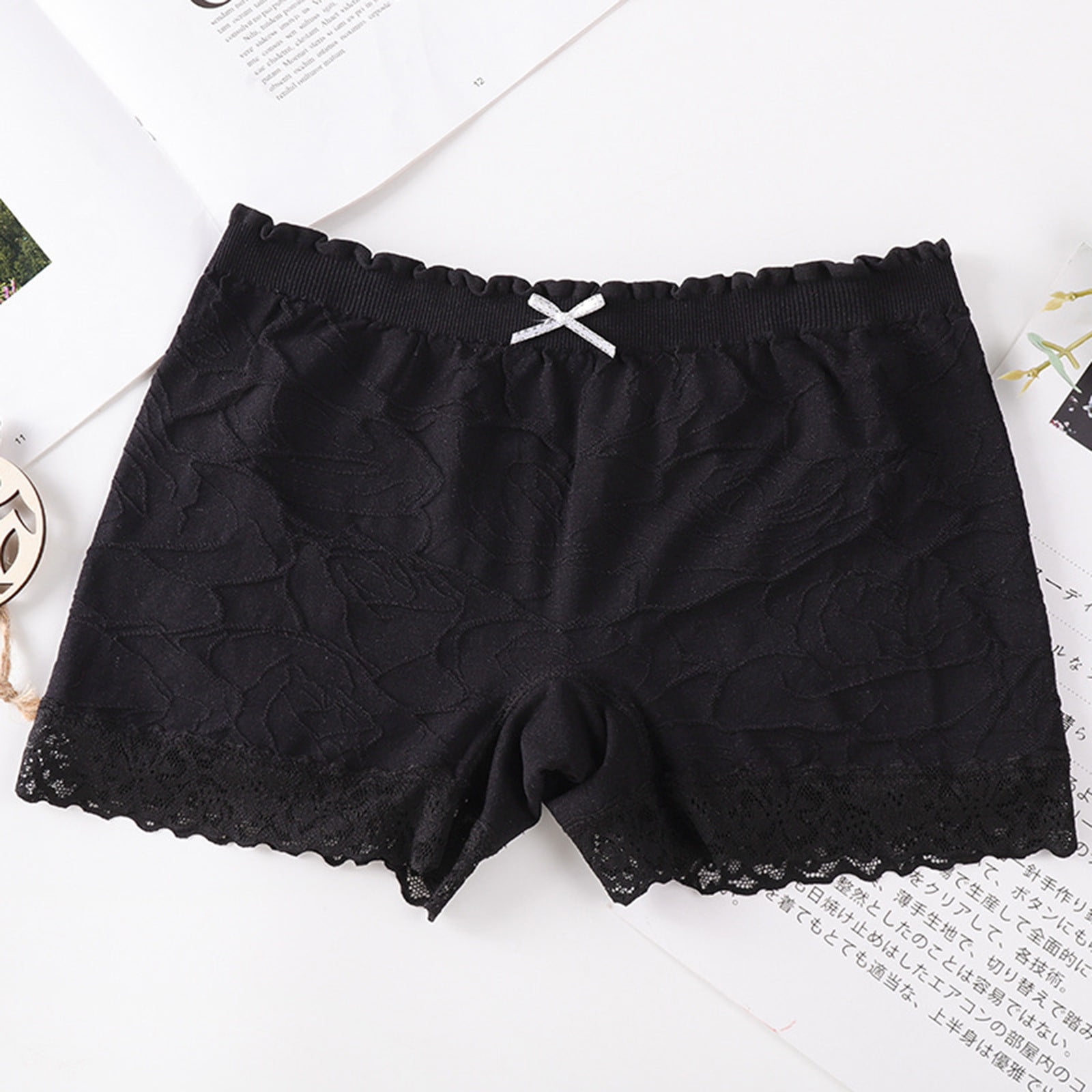 Dorkasm Panties Boyshort Underwear High Waisted Plus Size Lace Cute