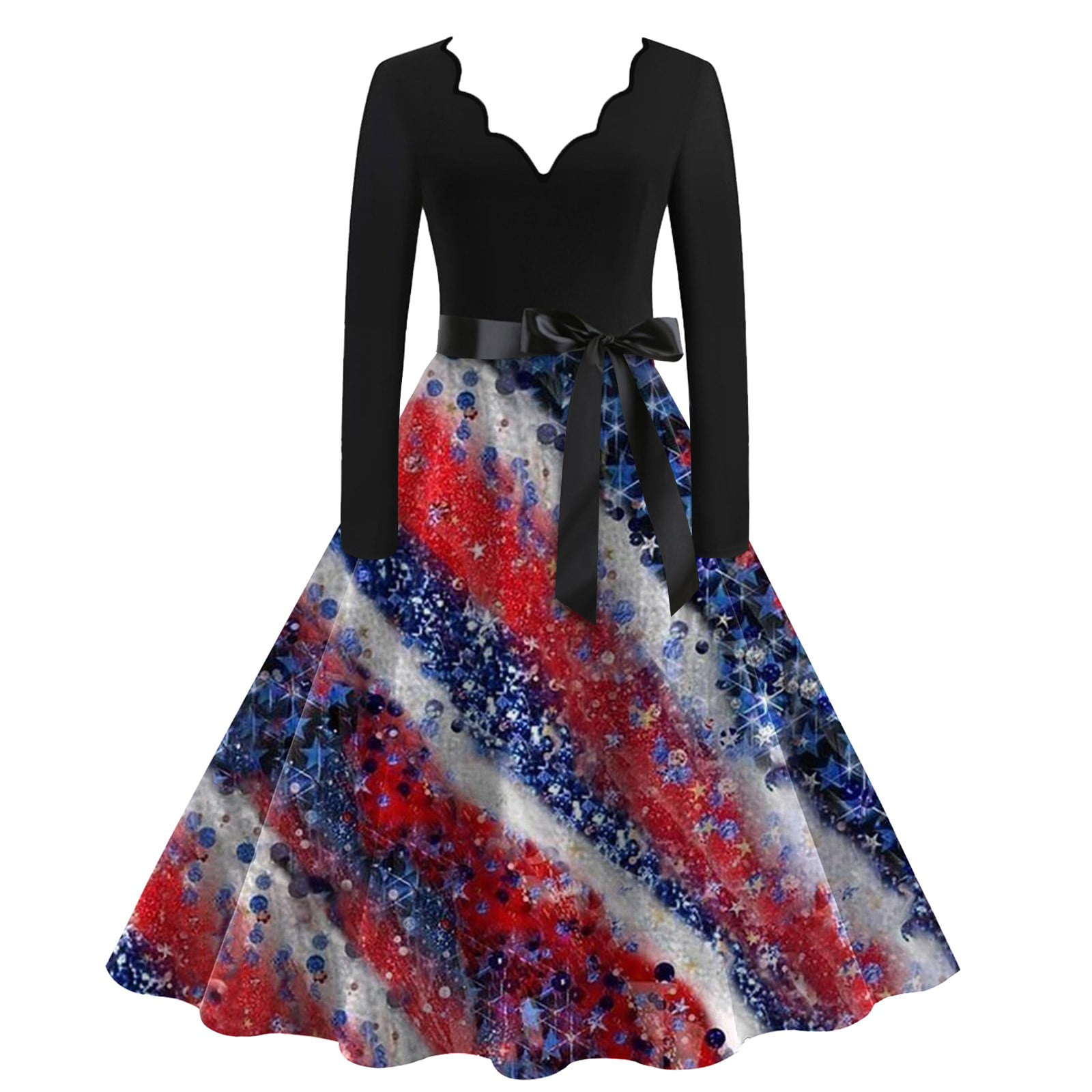 Dorkasm Patriotic Dresses with Flags for Women Independence Day Long ...