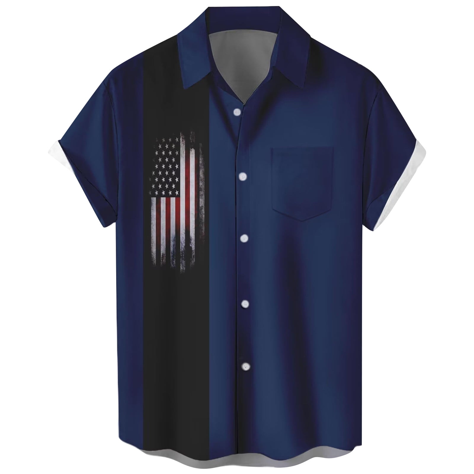 Dorkasm Patriotic Shirts for Men Independent Day Usa Flag Button Down ...