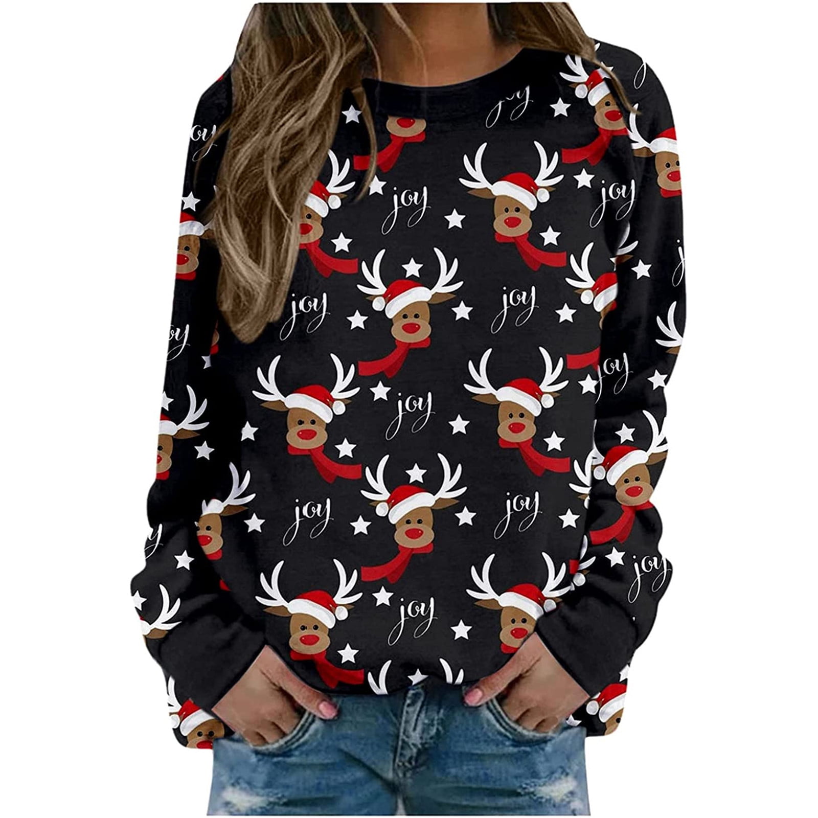 Dorkasm Womens Oversized Sweatshirts Plus Size Crewneck Christmas