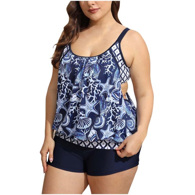 Dorkasm Womens Tankini Swimsuits Tummy Control Two Piece Women Bathing