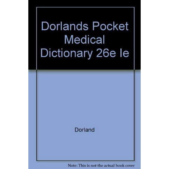 Pre-Owned Dorlands Pocket Medical Dictionary 26e Ie Paperback