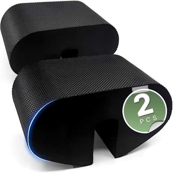 Dorm Bed Ladder Foot Support, EVA Step Pad with Anti-Slip Surface, Snap- Foot Saver for College Dorm Loft & Bunk Bed Ladders, Comfortable Ladder Accessories for Safety (Black 2 count)