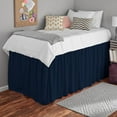 thumbnail image 1 of Dorm Bed Skirt - 38" Drop - 100% Microfiber Ruffled Dorm Sized (39" x 80") Bed Skirts, Elastic Bed Skirt for Easy Fitting - Navy Blue Solid, Twin-XL Size., 1 of 5