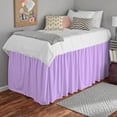 thumbnail image 1 of Dorm Bed Skirt - Extra Long College Dorm Bed Skirt 30" Drop - 100% Microfiber Ruffled Dorm Sized (39" x 80") College Bed Skirts, Elastic Bed Skirt for Easy Fitting - Lavender Solid, Twin-XL Size., 1 of 5