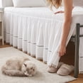 thumbnail image 1 of Dorm Bedskirt Bed Skirt Twin Bed XL 25 Inch Drop, Easy Install Elastic Wrap Around Ruffle Dust Cover for College Beds, Machine Washable Bedding Skirt, 1 of 6