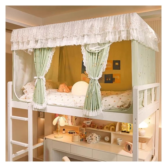 Dorm Bunk Bed Privacy Curtain Set with Frame Bed Tent,Loft Bed Curtains for Single Beds, Student Dorms
