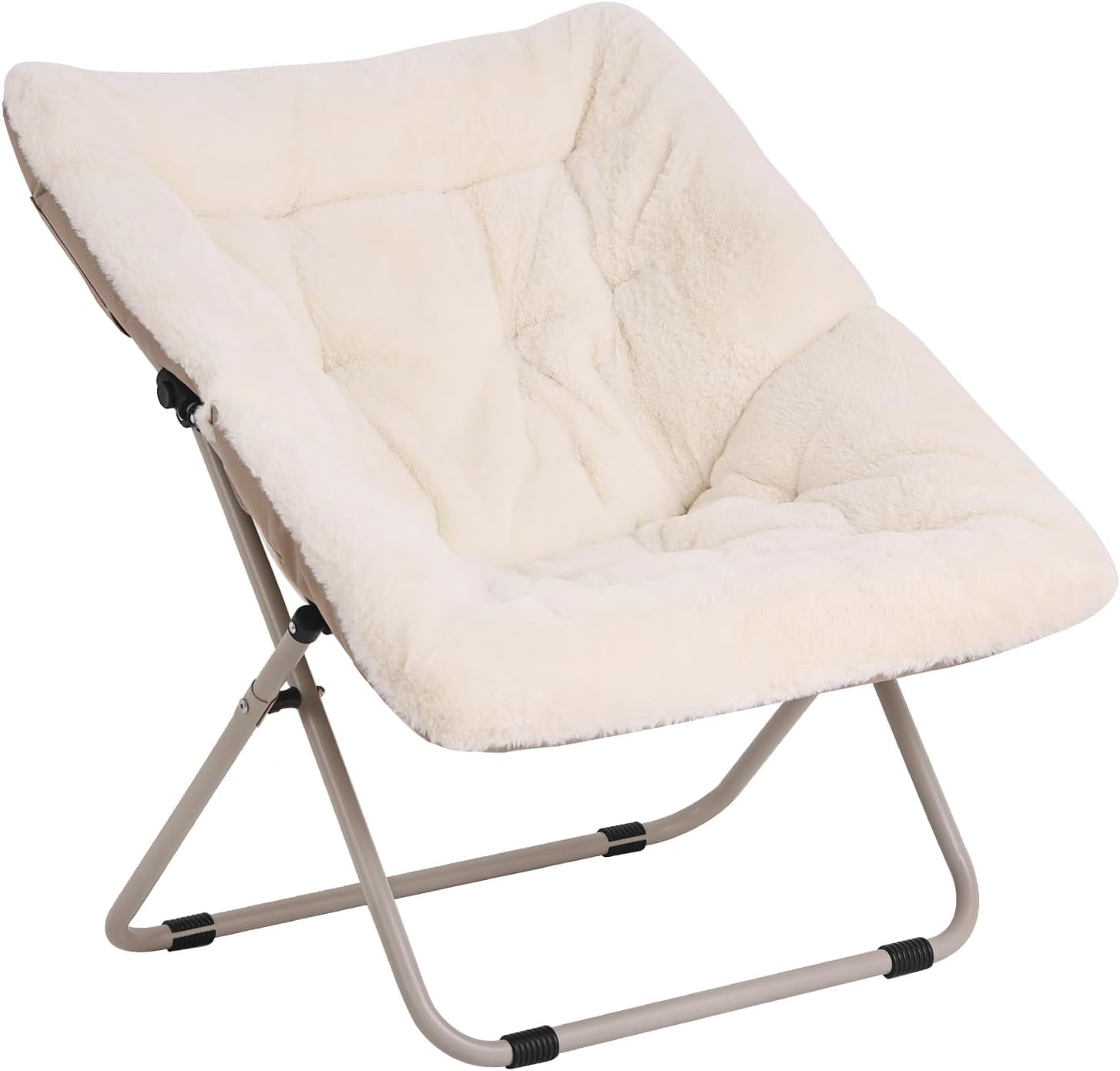 Dorm Chair, Comfy Bedroom Chairs, Oversized Folding Faux Fur Chair ...
