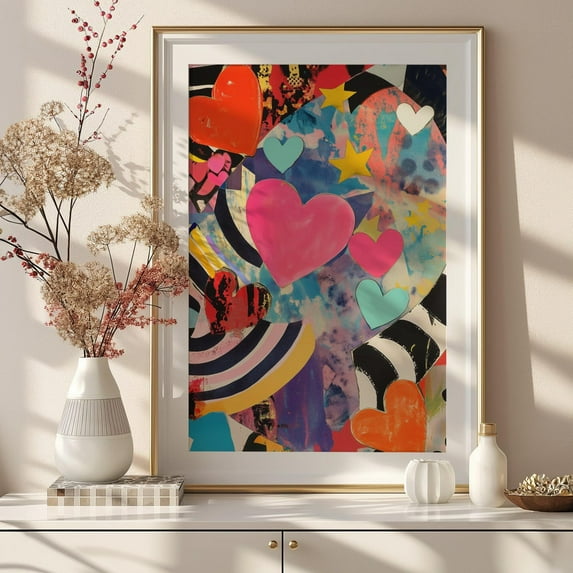 Dorm Decor College Girls, Cute Pink Wall Art Prints, Over The Bed Decor Teen Girl Rooms Poster, Wall Art for Decor, Present, Poster Only