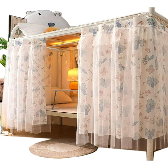 Dorm Home Bunk Nets Bed Curtains Cloth Bed Canopy Blackout College Students Shading Nets Breathable Single Sleeper